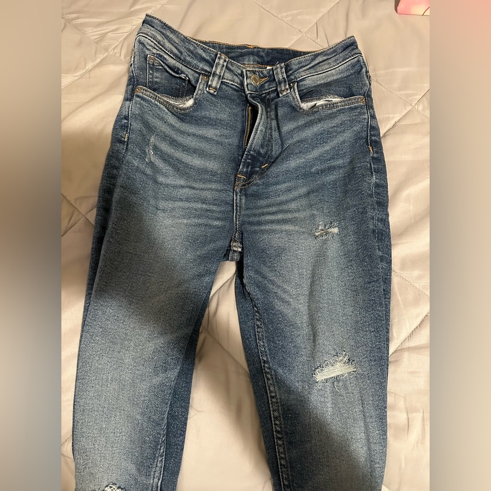 high waisted denim jeans